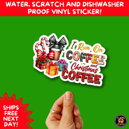 CHRISTMAS STICKER PACK | Festive Holiday Decor Vinyl Stickers Perfect for Journals Gifts Planners Stocking Stuffers Winter for coffee lovers