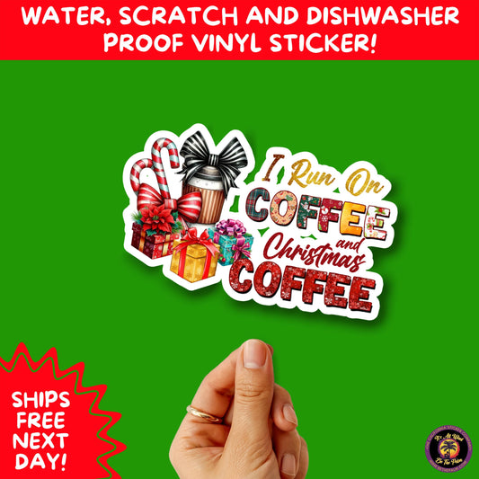 CHRISTMAS STICKER PACK | Festive Holiday Decor Vinyl Stickers Perfect for Journals Gifts Planners Stocking Stuffers Winter for coffee lovers
