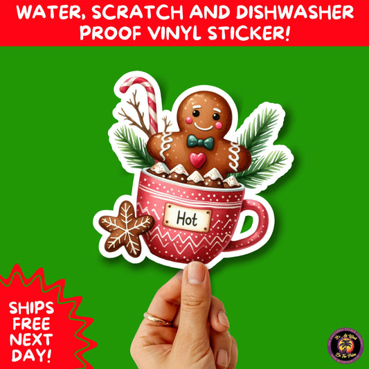 CHRISTMAS STICKER PACK | Festive Holiday Decor Vinyl Stickers Perfect for Journals Gifts Planners Stocking Stuffers Winter for coffee lovers