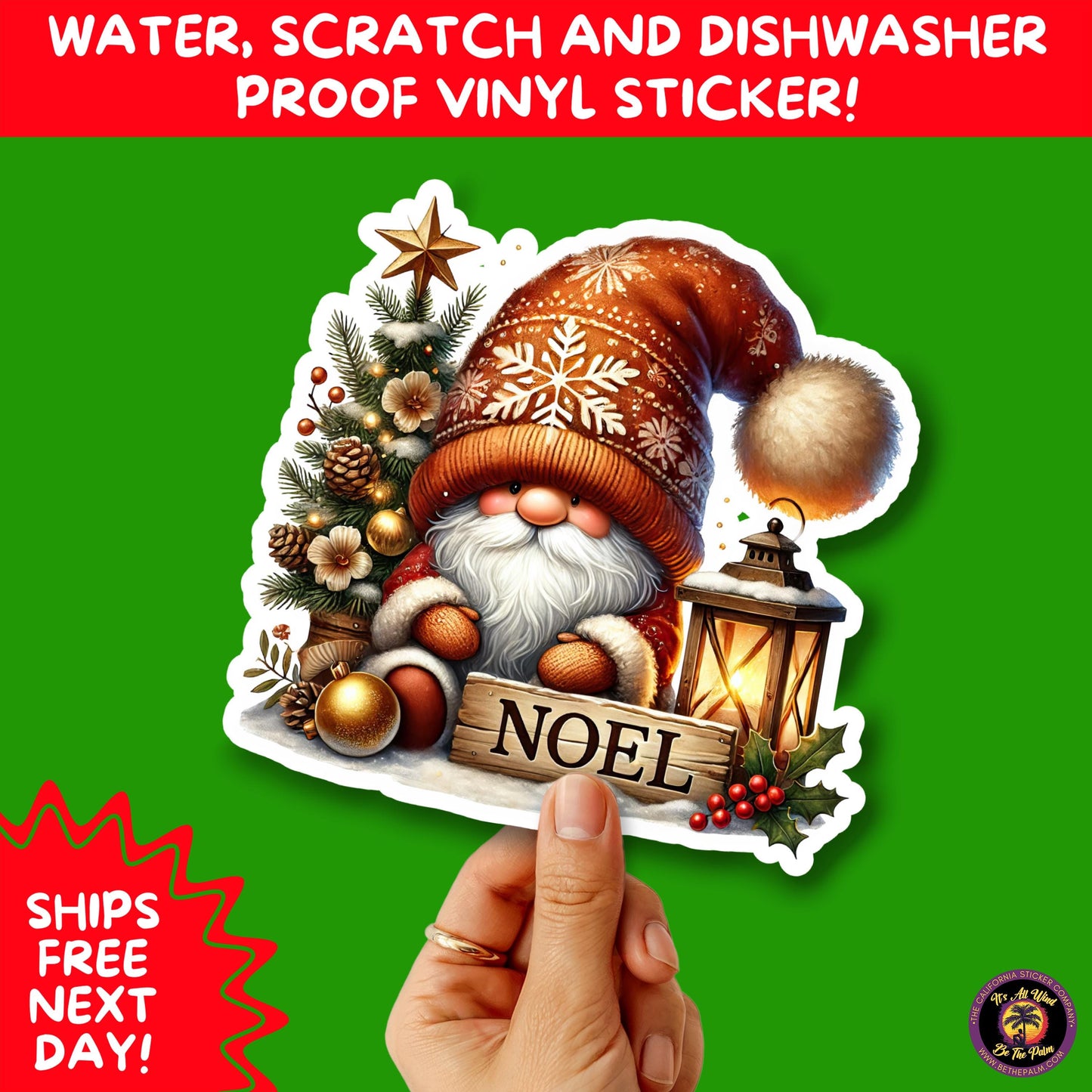 CHRISTMAS STICKER PACK | Festive Holiday Decor Vinyl Stickers Perfect for Journals Gifts Planners Stocking Stuffers Winter for gnome lovers
