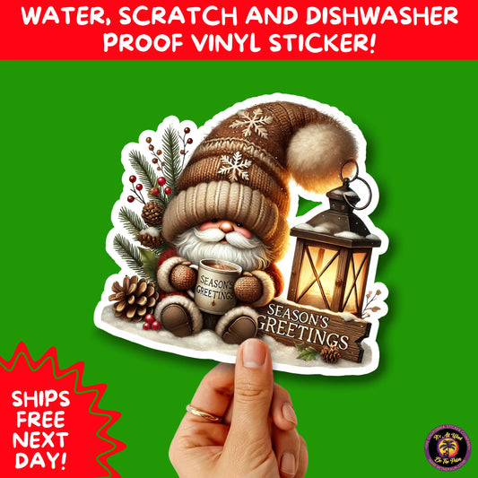 CHRISTMAS STICKER PACK | Festive Holiday Decor Vinyl Stickers Perfect for Journals Gifts Planners Stocking Stuffers Winter for gnome lovers