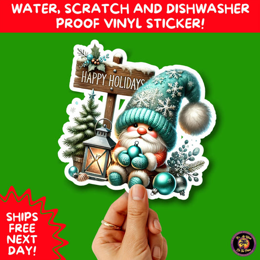CHRISTMAS STICKER PACK | Festive Holiday Decor Vinyl Stickers Perfect for Journals Gifts Planners Stocking Stuffers Winter for gnome lovers