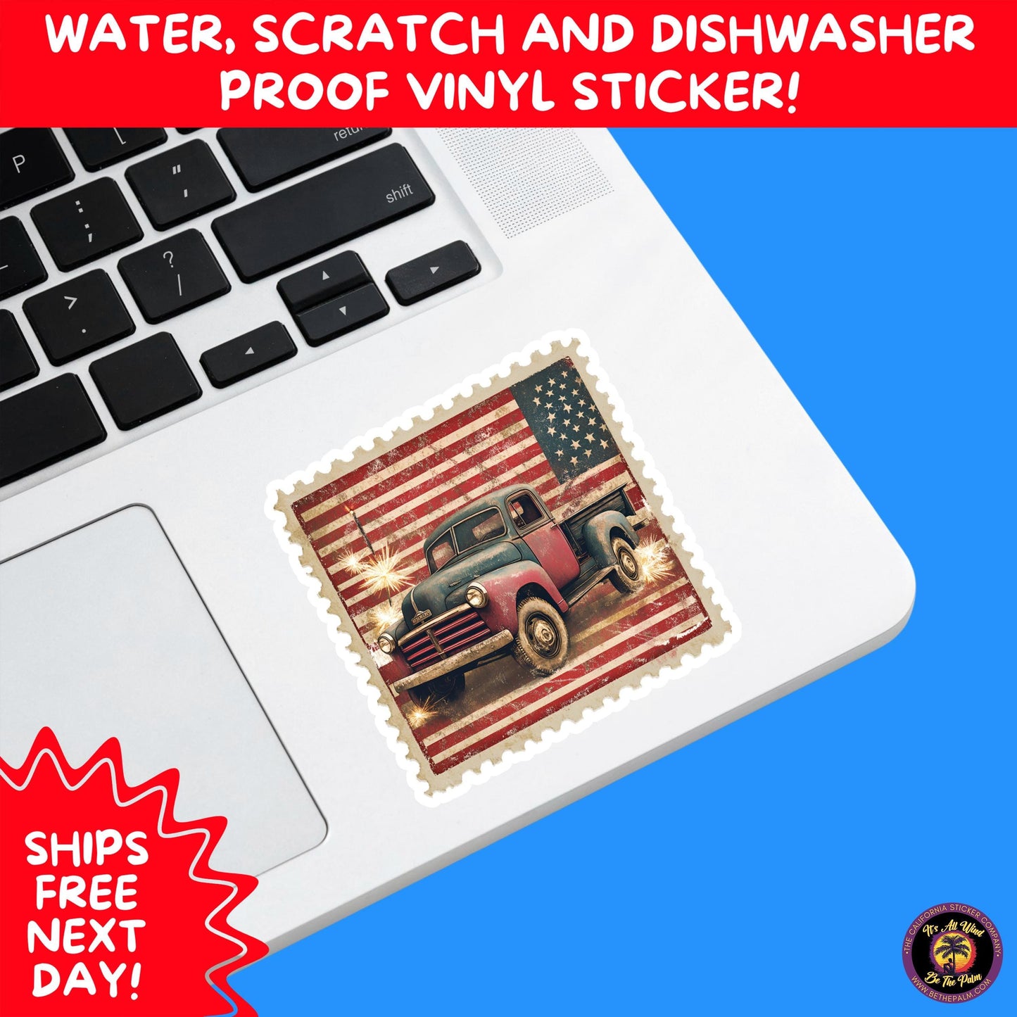 4th of july | sticker pack independence day vinyl decals, usa flag, fireworks, red white blue summer holiday patriotic sticker set