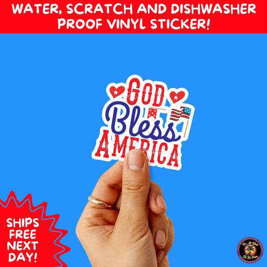 4th of july | sticker pack independence day vinyl decals, usa flag, fireworks, red white blue summer holiday patriotic sticker set