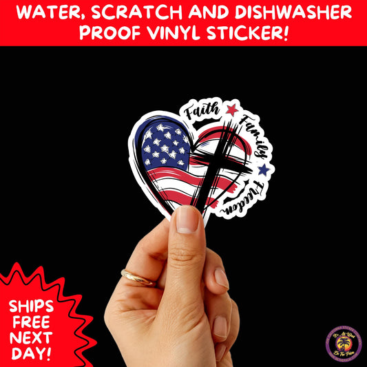 VETERAN STICKERS | Veteran Made Patriotic Vinyl Decals for Military Support, Army Navy Marine Veteran Gifts, American Flag Bumper Sticker