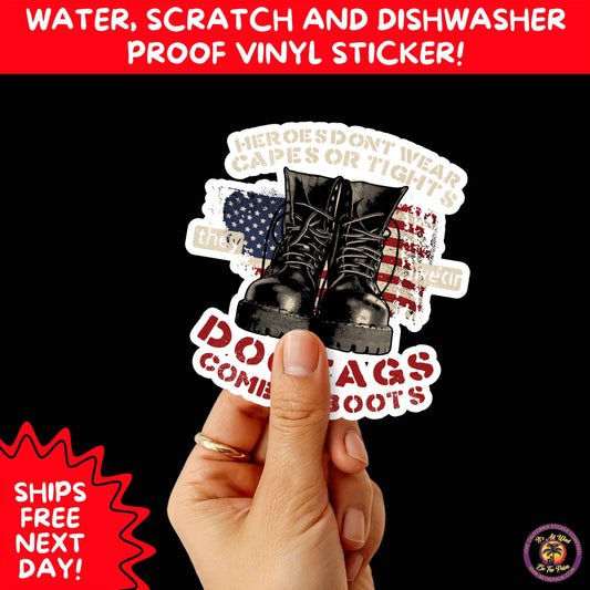 VETERAN STICKERS | Veteran Made Patriotic Vinyl Decals for Military Support, Army Navy Marine Veteran Gifts, American Flag Bumper Sticker