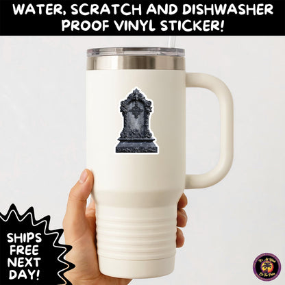 DARK GOTHIC STICKERS – Witchcore, Spooky, Occult, Alternative Vinyl Decals for Journals, Water Bottles, cemetery, headstone, and MacBooks