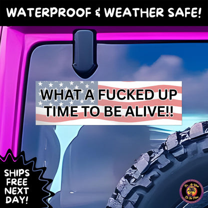 BUMPER STICKER | Funny Vinyl Decals for Cars Trucks Laptops Durable Waterproof Outdoor Sticker Gift for Drivers and Road Trips