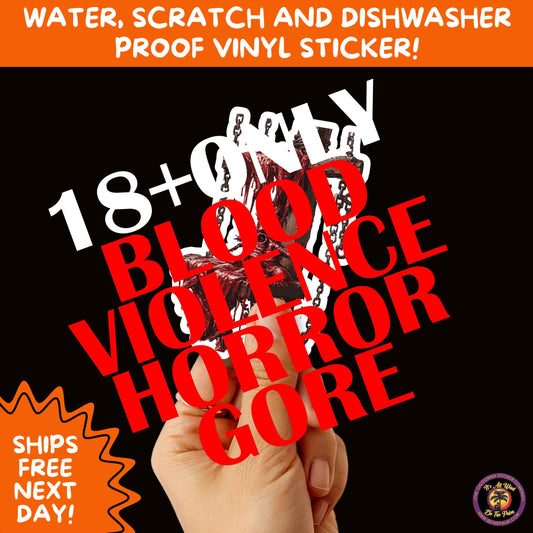 GORE HORROR STICKERS | Creepy Vibe Aesthetic – Blood, Skulls, Guts, and Creepy Vinyl Art for Halloween and Alternative Style Fans