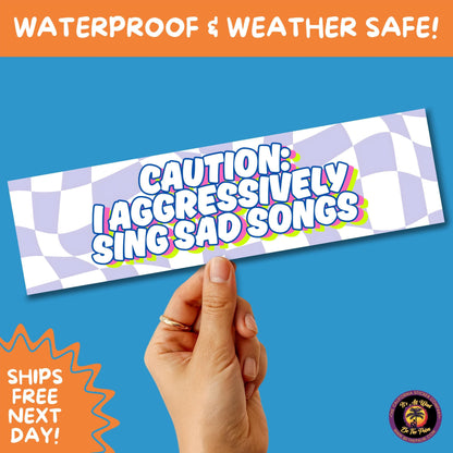 BUMPER STICKER | Funny Vinyl Decals for Cars Trucks Laptops Durable Waterproof Outdoor Sticker Gift for Drivers and Road Trips