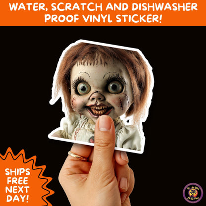 HORROR DOLL STICKERS Spooky Cute Creepy Girl Stickers – Perfect for Halloween, Scrapbooking, and Horror Aesthetic Fans