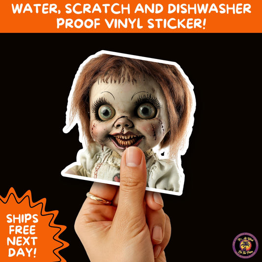 HORROR DOLL STICKERS Spooky Cute Creepy Girl Stickers – Perfect for Halloween, Scrapbooking, and Horror Aesthetic Fans
