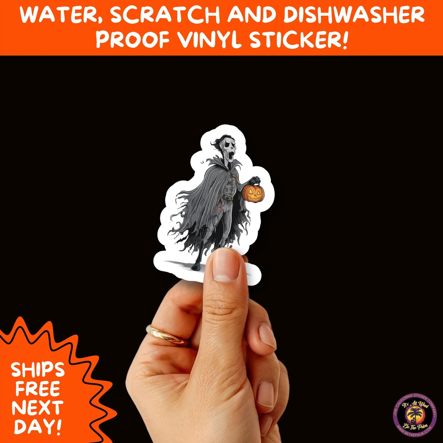 HALLOWEEN VINYL STICKERS | Spooky Ghosts, Witches, Pumpkins, Skulls and Bats – Waterproof Halloween Sticker Pack for All Ages