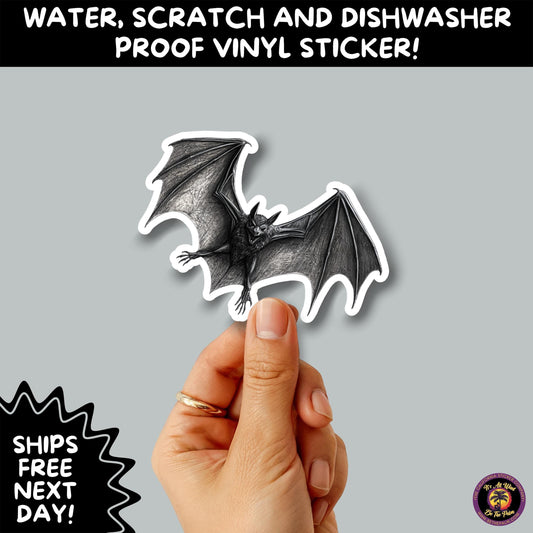GOTHIC BAT STICKERS | for Alternative Aesthetic Lovers Spooky Vibe Cute Creepy Goth Accessories for Journal Laptop or Water Bottle Decor
