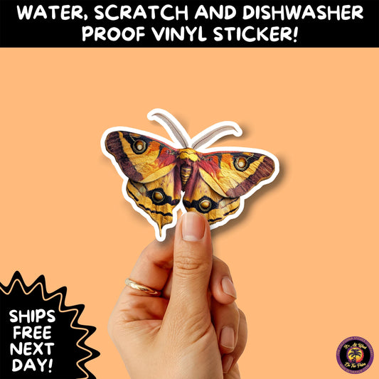 GOTH MOTH STICKERS | Gothic Insect Vinyl Stickers, Dark Aesthetic Stickers for Laptops Journals, Spooky Bug Stickers, Moth Witchy Decor
