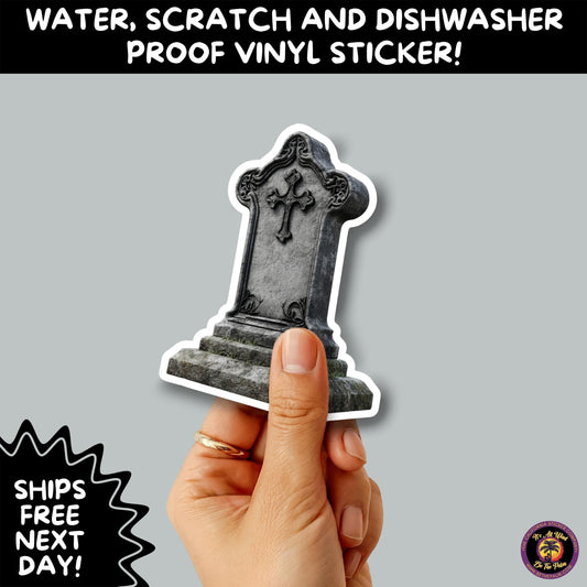 DARK GOTHIC STICKERS – Witchcore, Spooky, Occult, Alternative Vinyl Decals for Journals, Water Bottles, cemetery, headstone, and MacBooks