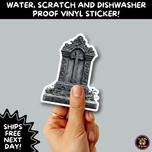 DARK GOTHIC STICKERS – Witchcore, Spooky, Occult, Alternative Vinyl Decals for Journals, Water Bottles, cemetery, headstone, and MacBooks