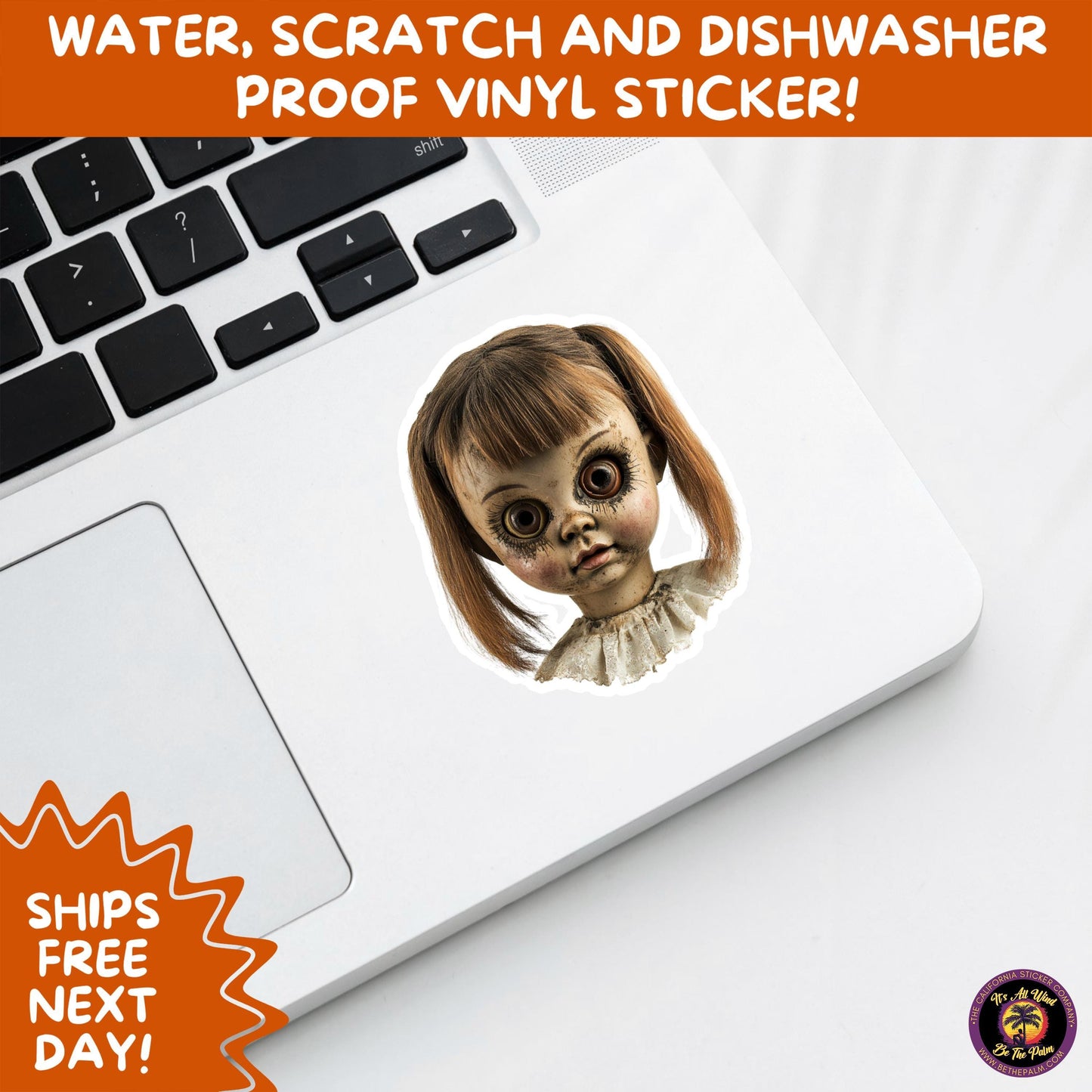 HORROR DOLL STICKERS Spooky Cute Creepy Girl Stickers – Perfect for Halloween, Scrapbooking, and Horror Aesthetic Fans