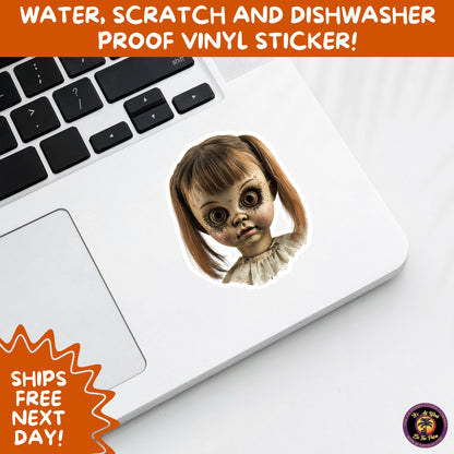 HORROR DOLL STICKERS Spooky Cute Creepy Girl Stickers – Perfect for Halloween, Scrapbooking, and Horror Aesthetic Fans