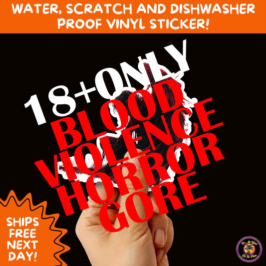 GORE HORROR STICKERS | Creepy Vibe Aesthetic – Blood, Skulls, Guts, and Creepy Vinyl Art for Halloween and Alternative Style Fans