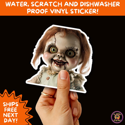 HORROR DOLL STICKERS Spooky Cute Creepy Girl Stickers – Perfect for Halloween, Scrapbooking, and Horror Aesthetic Fans