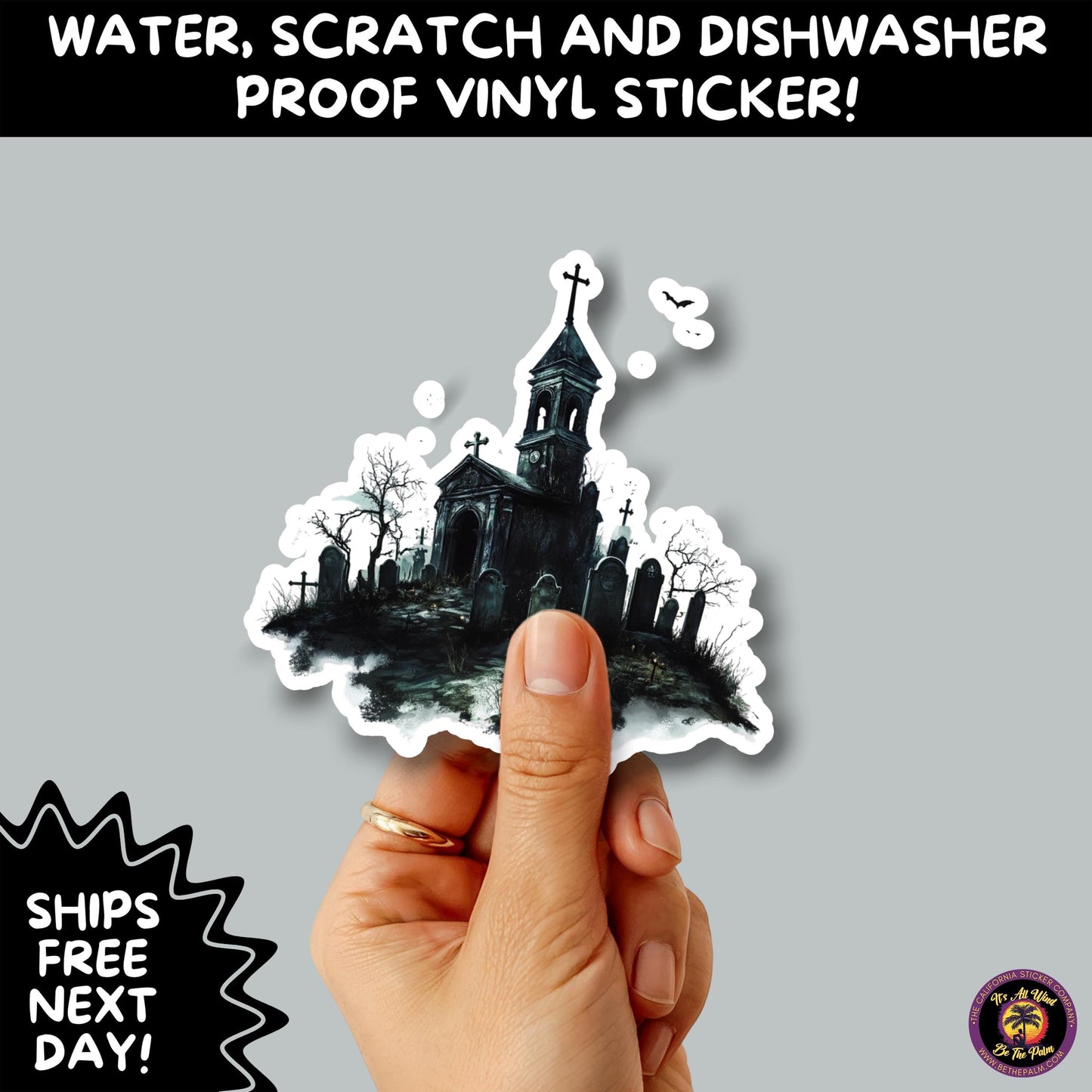 DARK GOTHIC STICKERS – Witchcore, Spooky, Occult, Alternative Vinyl Decals for Journals, Water Bottles, cemetery, headstone, and MacBooks