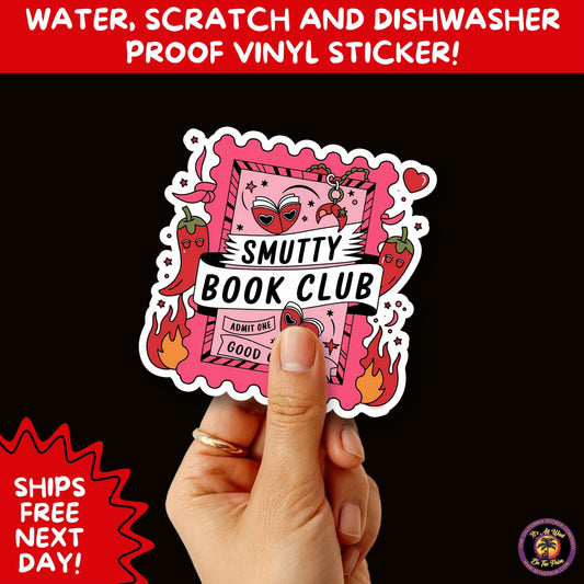 1. SMUT BOOK LOVER | Stickers – Funny Romance Sticker Pack for Readers, Booktok Gifts, Steamy Books, Kindle Accessories, Waterproof Vinyl