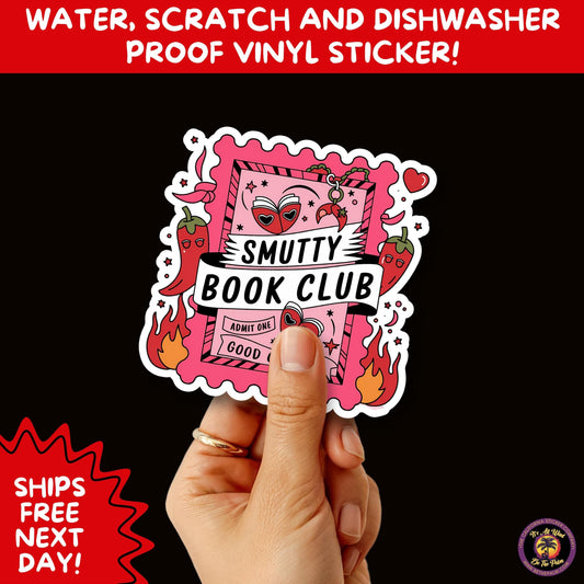 1. SMUT BOOK LOVER | Stickers – Funny Romance Sticker Pack for Readers, Booktok Gifts, Steamy Books, Kindle Accessories, Waterproof Vinyl