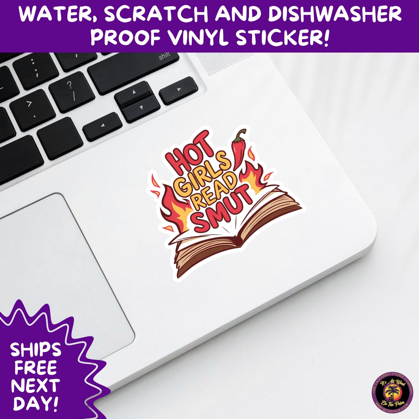 SMUT BOOK LOVER | Stickers – Funny Romance Sticker Pack for Readers, Booktok Gifts, Steamy Books, Kindle Accessories, Waterproof Vinyl