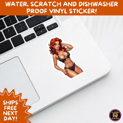 FUN BEACH STICKERS with Bikini Designs, Perfect for Travel Journals, Water Bottles, Tumblers, Laptops, Scrapbooks, and Summer Decor