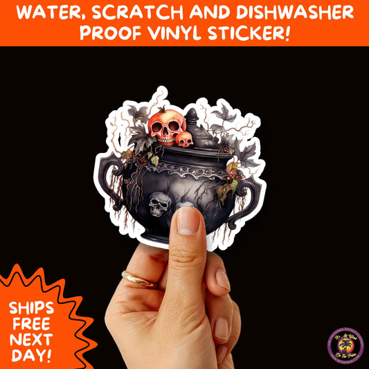 HALLOWEEN VINYL STICKERS | Spooky Ghosts, Witches, Pumpkins, Skulls and Bats – Waterproof Halloween Sticker Pack for All Ages