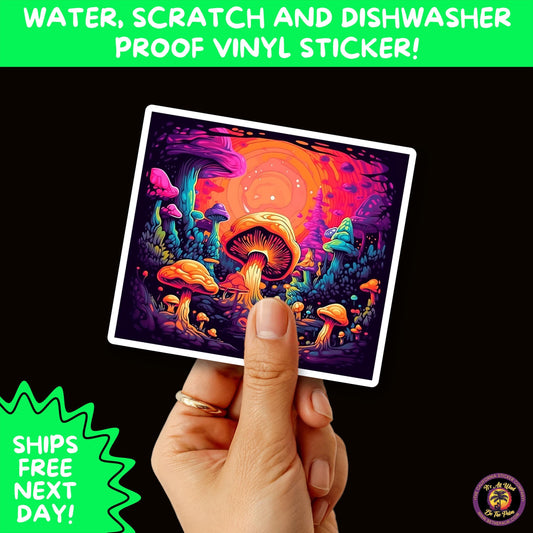PSYCHEDELIC ART STICKERS | Trippy Groovy Vinyl Decals for Journals, Water Bottles, Laptops, Hippie Aesthetic Stickers for Vibe Lovers