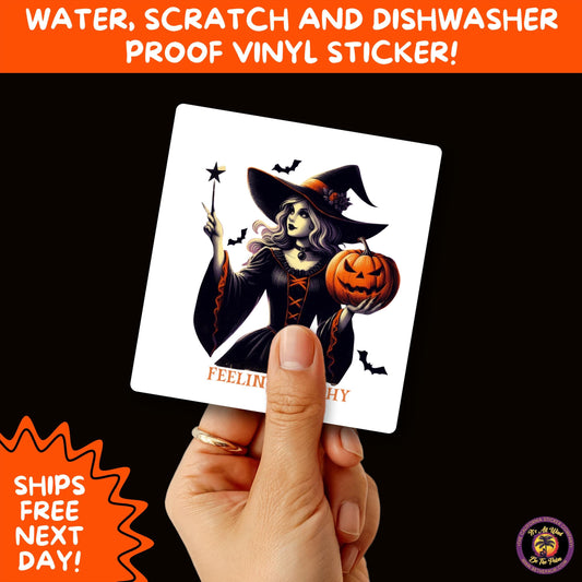 HALLOWEEN VINYL STICKERS | Spooky Ghosts, Witches, Pumpkins, Skulls and Bats – Waterproof Halloween Sticker Pack for All Ages
