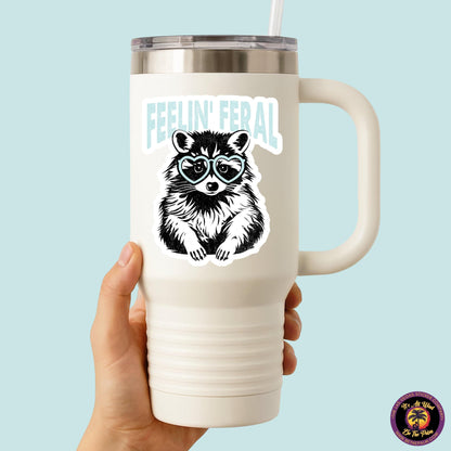 RACCOON STICKER | funny sticker, laptop sticker, stickers, stickers for hydro, vinyl stickers, meme sticker, water bottle sticker