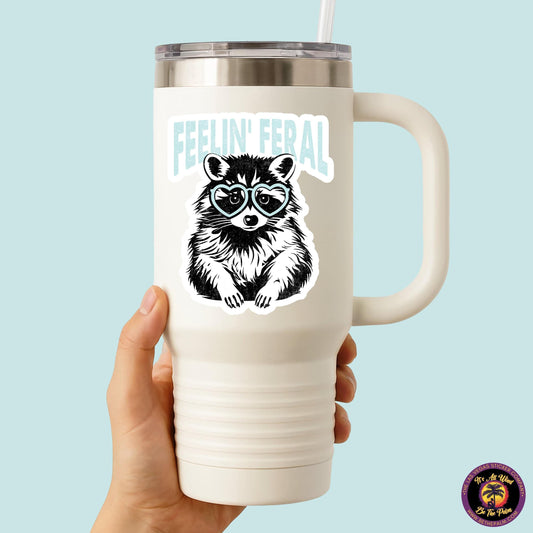 RACCOON STICKER | funny sticker, laptop sticker, stickers, stickers for hydro, vinyl stickers, meme sticker, water bottle sticker