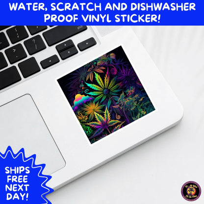 PSYCHEDELIC ART STICKERS | Trippy Groovy Vinyl Decals for Journals, Water Bottles, Laptops, Hippie Aesthetic Stickers for Vibe Lovers