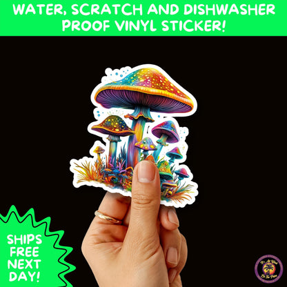 PSYCHEDELIC ART STICKERS | Trippy Groovy Vinyl Decals for Journals, Water Bottles, Laptops, Hippie Aesthetic Stickers for Vibe Lovers