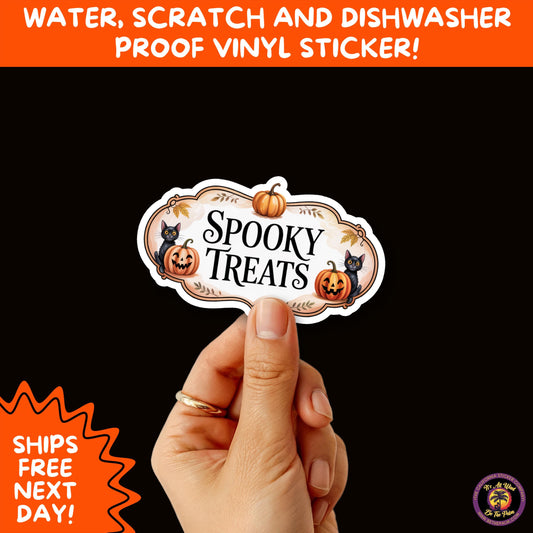 HALLOWEEN VINYL STICKERS | Spooky Ghosts, Witches, Pumpkins, Skulls and Bats – Waterproof Halloween Sticker Pack for All Ages