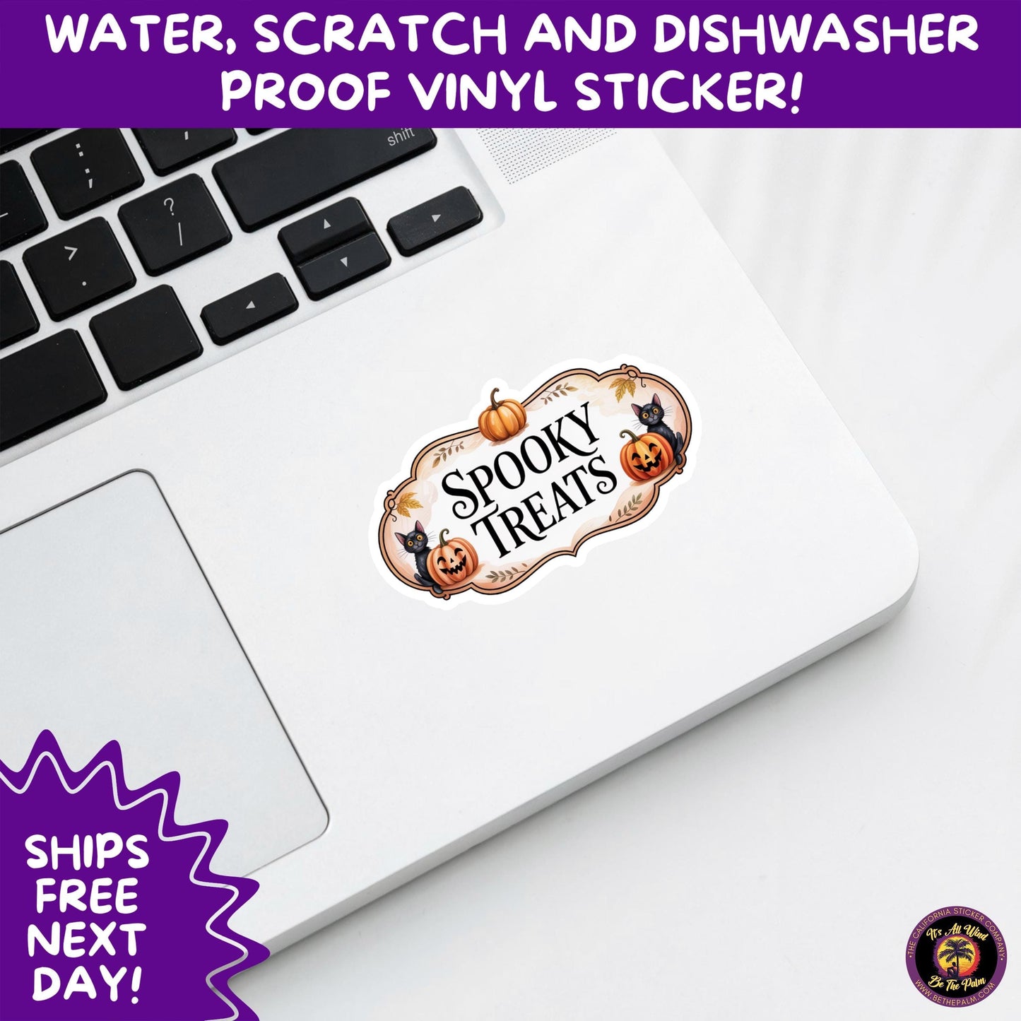 HALLOWEEN VINYL STICKERS | Spooky Ghosts, Witches, Pumpkins, Skulls and Bats – Waterproof Halloween Sticker Pack for All Ages