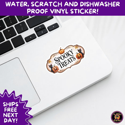 HALLOWEEN VINYL STICKERS | Spooky Ghosts, Witches, Pumpkins, Skulls and Bats – Waterproof Halloween Sticker Pack for All Ages