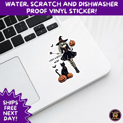 HALLOWEEN VINYL STICKERS | Spooky Ghosts, Witches, Pumpkins, Skulls and Bats – Waterproof Halloween Sticker Pack for All Ages