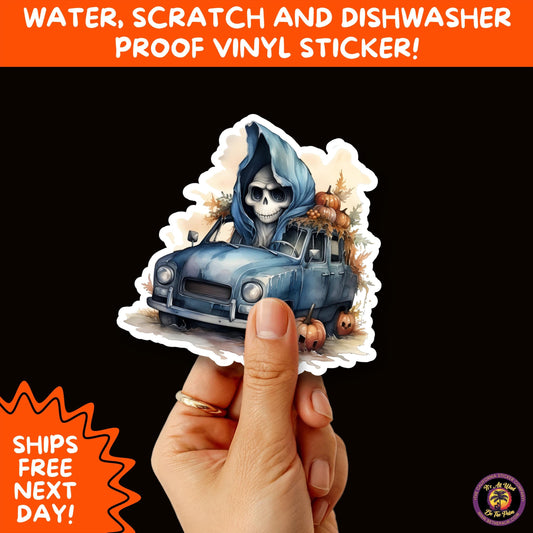 HALLOWEEN VINYL STICKERS | Spooky Ghosts, Witches, Pumpkins, Skulls and Bats – Waterproof Halloween Sticker Pack for All Ages