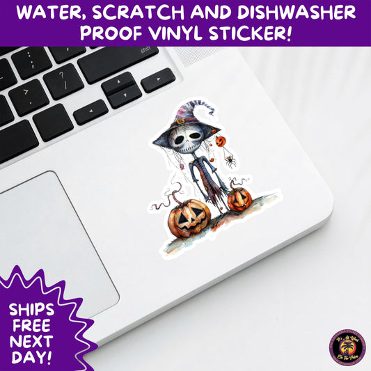 HALLOWEEN VINYL STICKERS | Spooky Ghosts, Witches, Pumpkins, Skulls and Bats – Waterproof Halloween Sticker Pack for All Ages