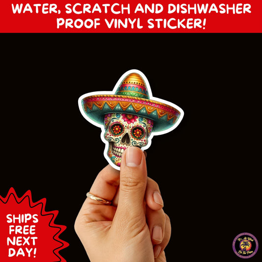 SUGAR SKULL STICKERS Day of the Dead Aesthetic Sticker Pack for Journals Laptops Water Bottles Halloween Decor and Spooky Season Gifts