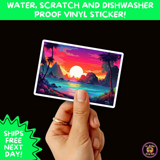 PSYCHEDELIC ART STICKERS | Trippy Groovy Vinyl Decals for Journals, Water Bottles, Laptops, Hippie Aesthetic Stickers for Vibe Lovers