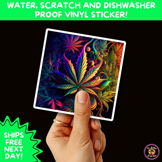 PSYCHEDELIC ART STICKERS | Trippy Groovy Vinyl Decals for Journals, Water Bottles, Laptops, Hippie Aesthetic Stickers for Vibe Lovers