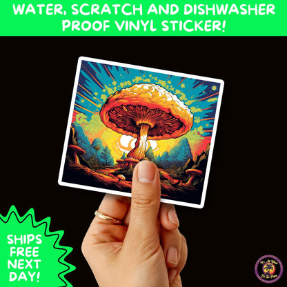 PSYCHEDELIC ART STICKERS | Trippy Groovy Vinyl Decals for Journals, Water Bottles, Laptops, Hippie Aesthetic Stickers for Vibe Lovers