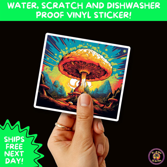 PSYCHEDELIC ART STICKERS | Trippy Groovy Vinyl Decals for Journals, Water Bottles, Laptops, Hippie Aesthetic Stickers for Vibe Lovers