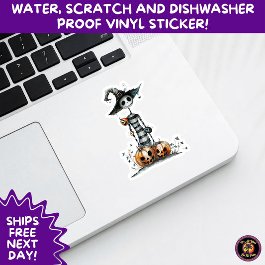 HALLOWEEN VINYL STICKERS | Spooky Ghosts, Witches, Pumpkins, Skulls and Bats – Waterproof Halloween Sticker Pack for All Ages