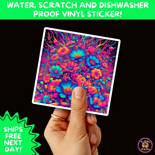 PSYCHEDELIC ART STICKERS | Trippy Groovy Vinyl Decals for Journals, Water Bottles, Laptops, Hippie Aesthetic Stickers for Vibe Lovers